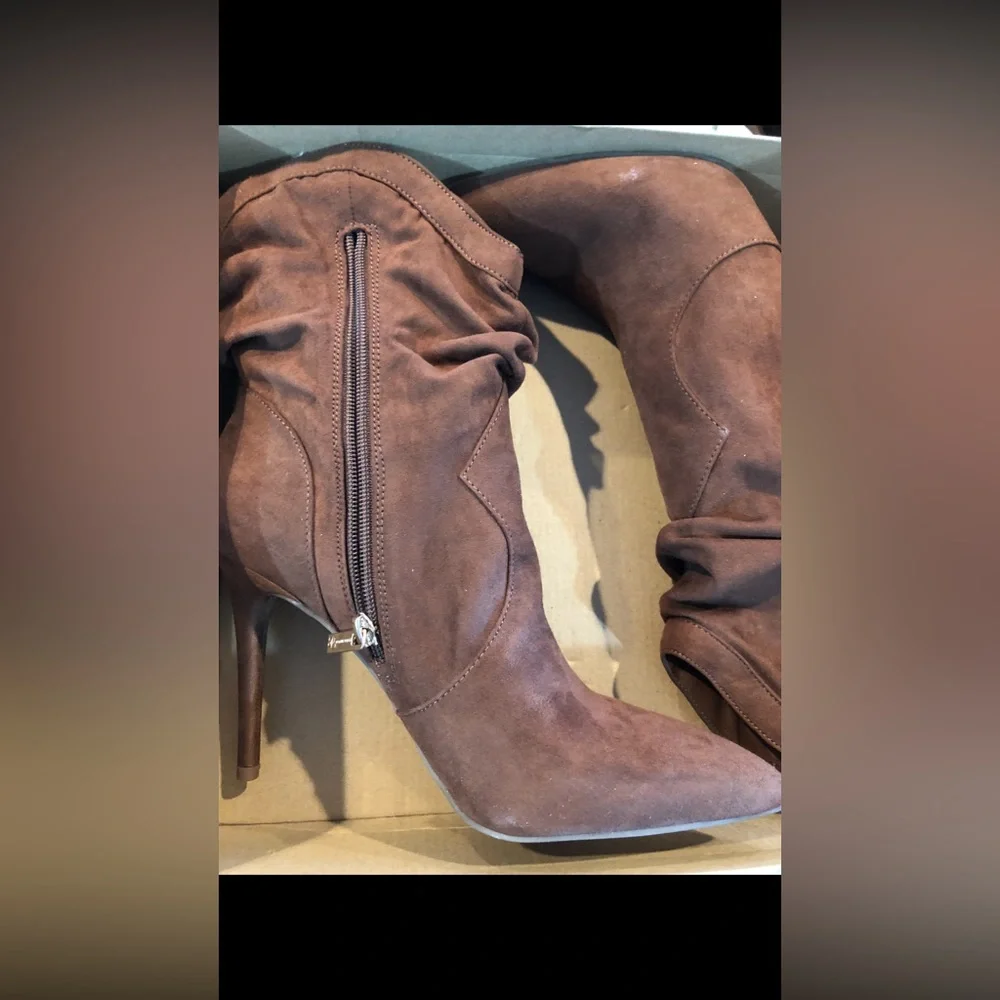 Jessica simpson Lisby Brown Calf Boots New - Picture 7 of 8